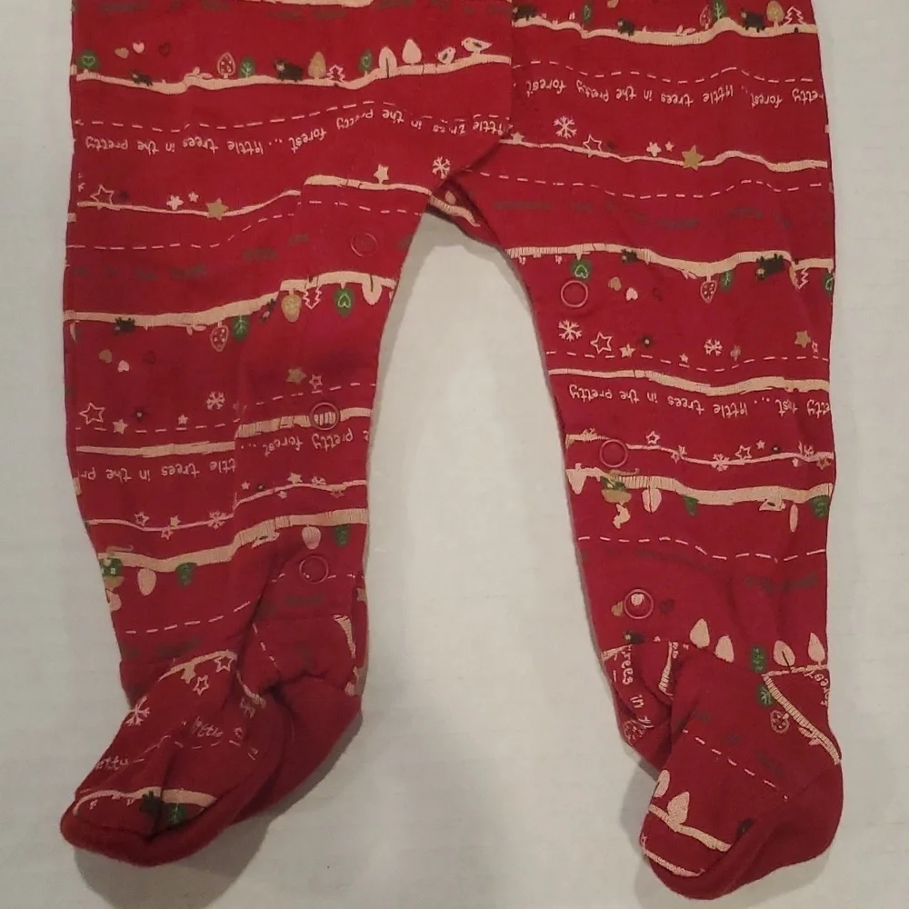Baby Gap Christmas Lights footed one piece 0-3 months